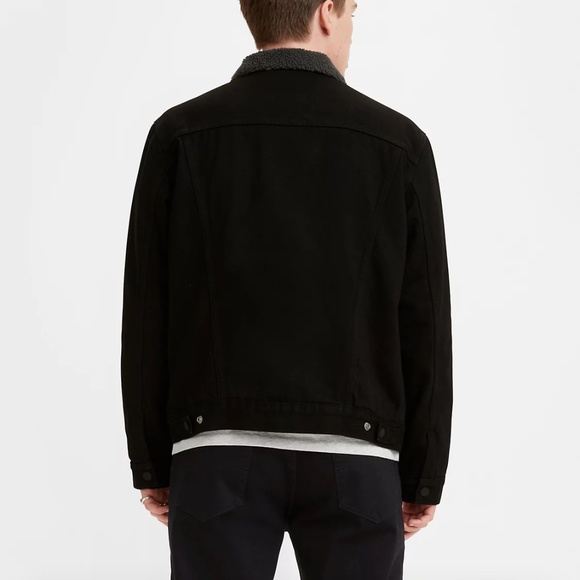Levi’s Sherpa Trucker Jacket | Duvall Denim (Black) | XXL - Picture 2 of 6